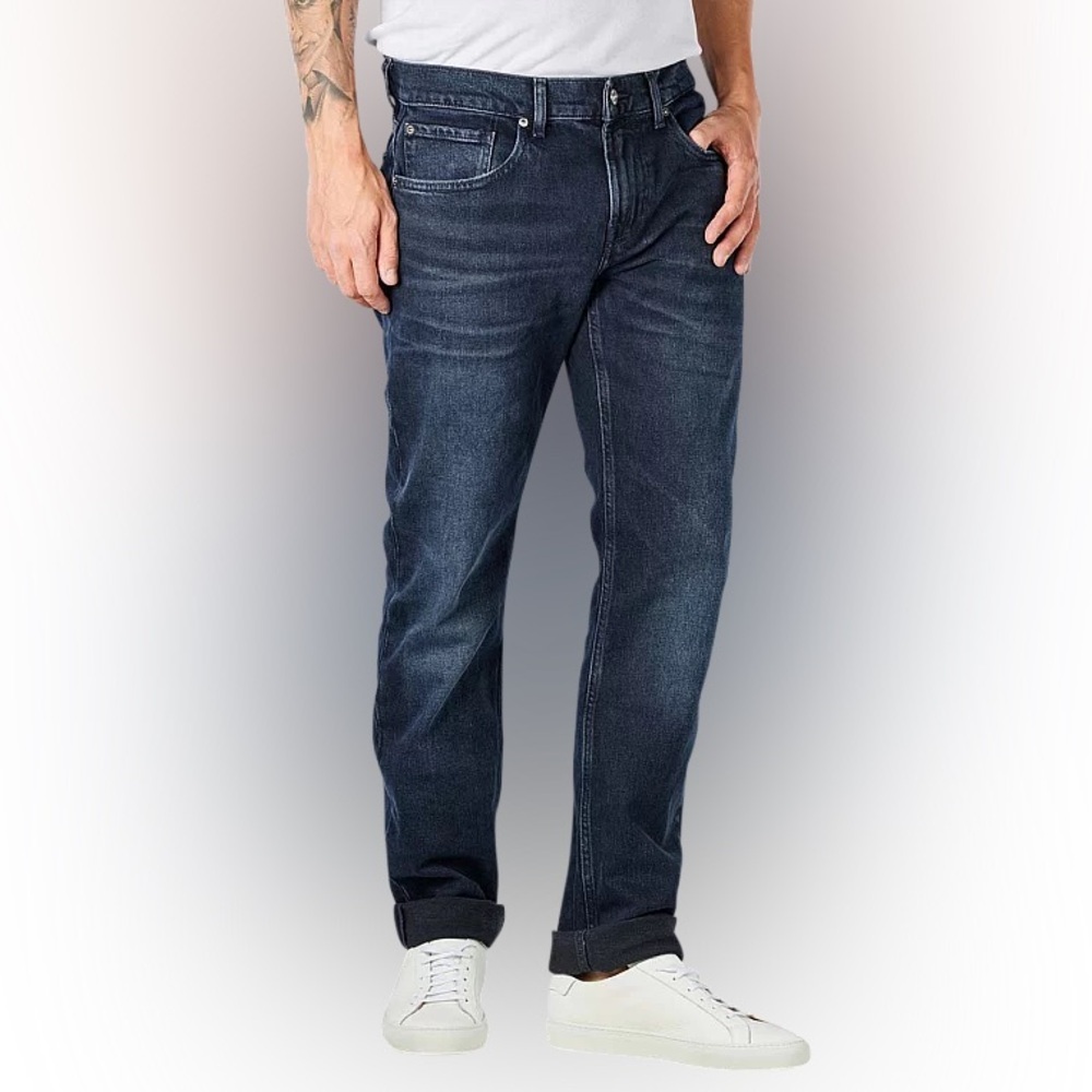 7 FOR ALL MANKIND | Dark Blue The Straight Denim Jeans